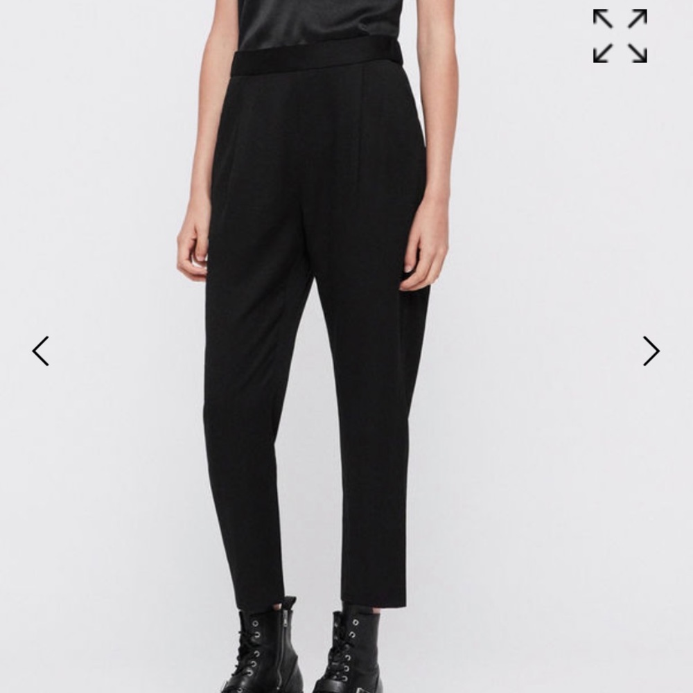 All saints black tailored pants
